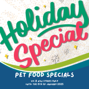 HOLIDAY PET FOOD SPECIALS